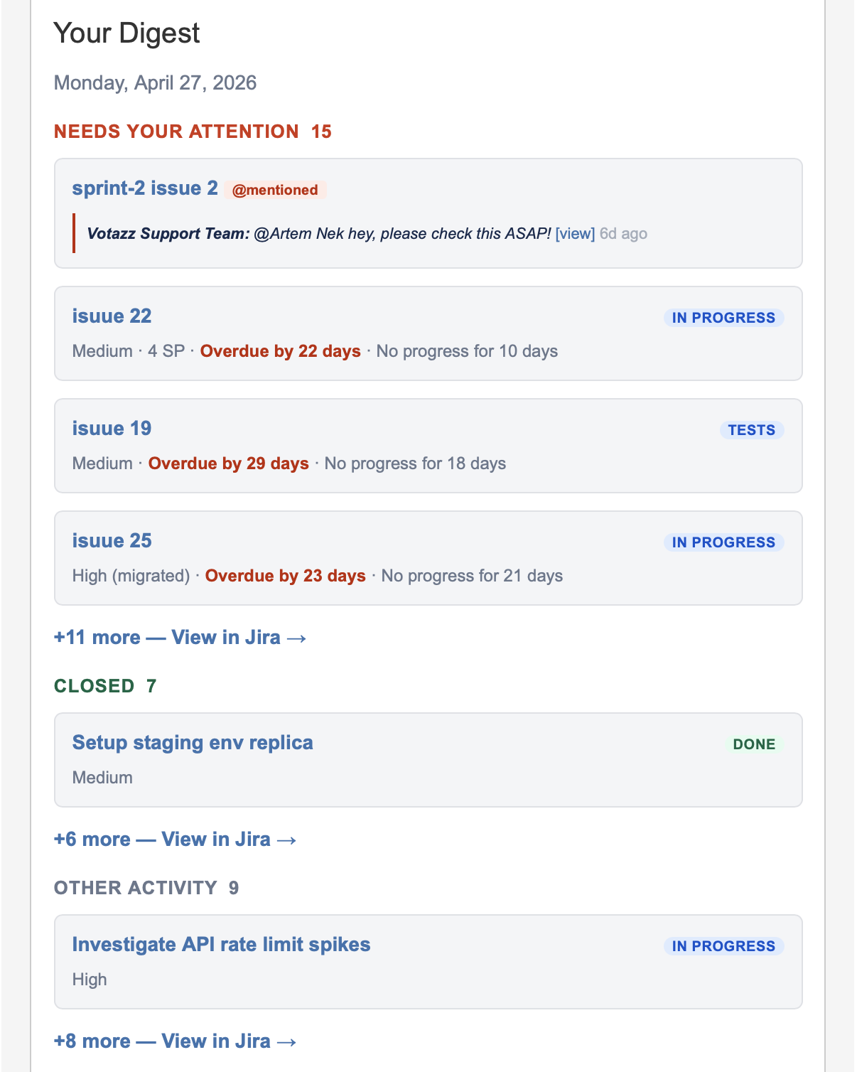 DaySignal Personal email digest
