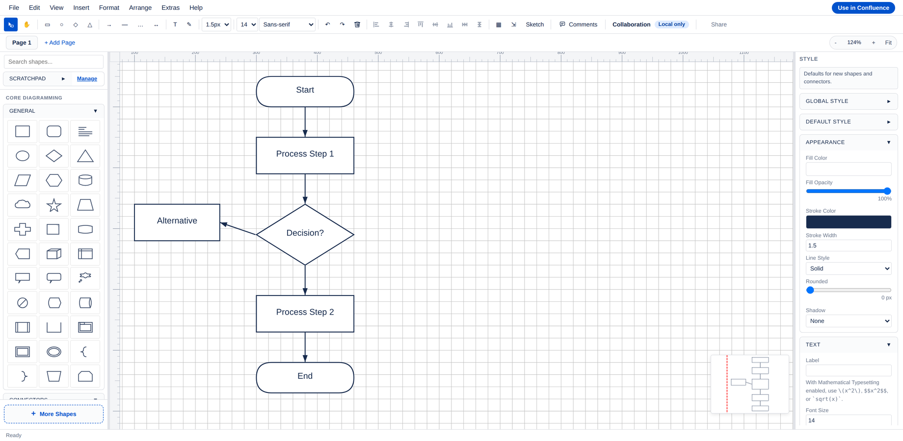 Diagram.now full editor modal inside Confluence